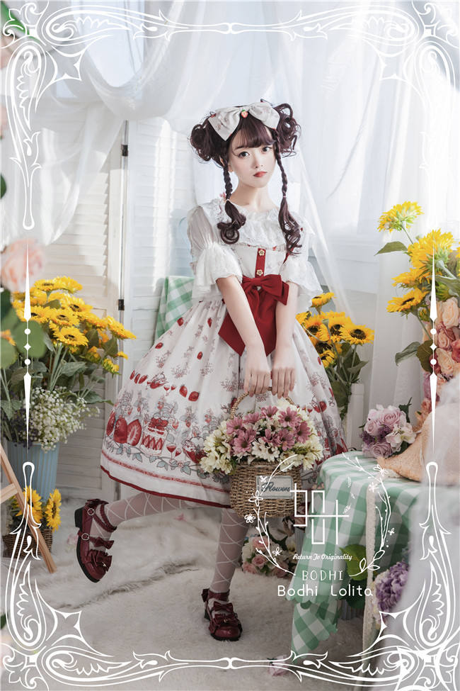 Strawberry Fruit Tea Lolita JSK -Pre-order Closed