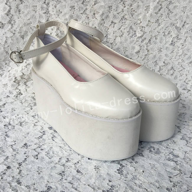 Lady's Sweet Cream White Lolita High Platform
