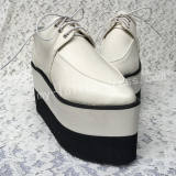 Sticky Toe Matte White Lolita High Platform Shoes