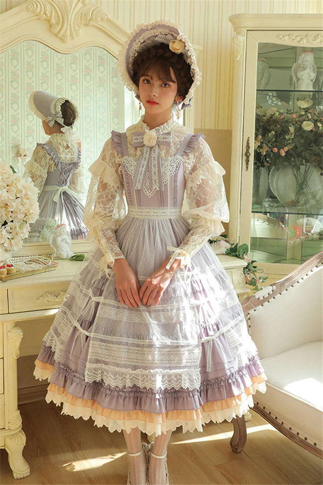 Alice Girl ~When Camellia Blossoms Lolita JSK + Overskirt -Pre-order