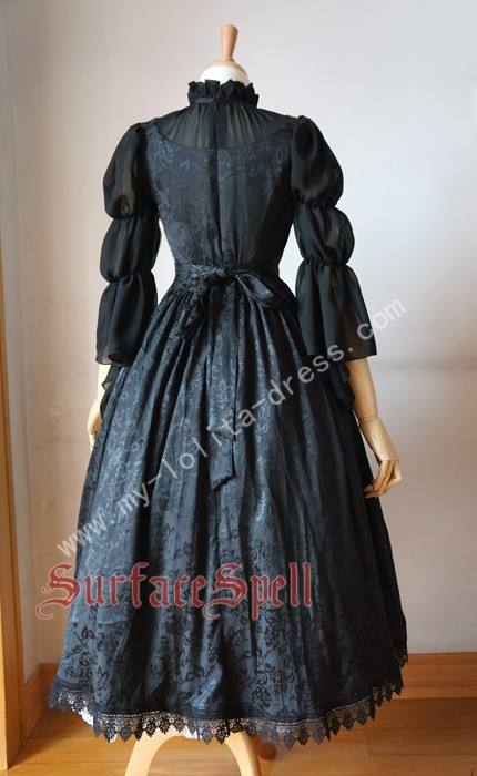 Surface Spell Gothic Middle Sleeves Dark Prints Lolita Dress