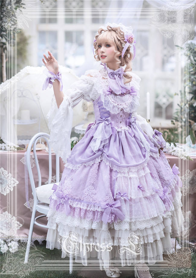 Elpress L ~Christmas D*Romance Ode~ Elegant Lolita JSK -Ready Made Purple M - In Stock