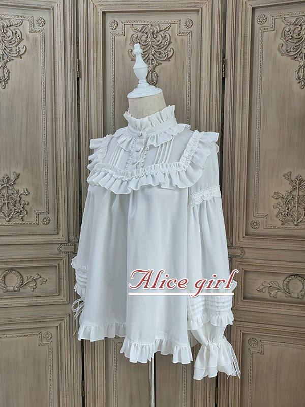 Alice Girl ~Gingham Teddy Vintage Velvet Lolita Blouse - Black Size L  In Stock