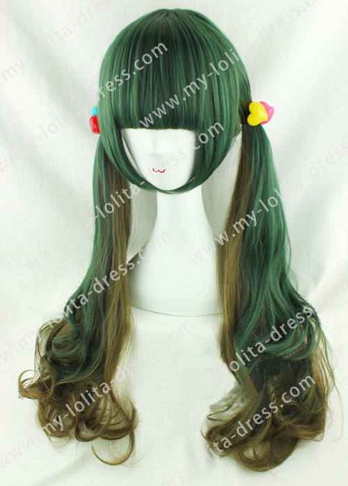Amo Harajuku Jade Green Brown Lolita Hairpiece