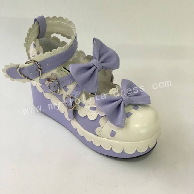 Sweet Red Whtie Lolita High Platform