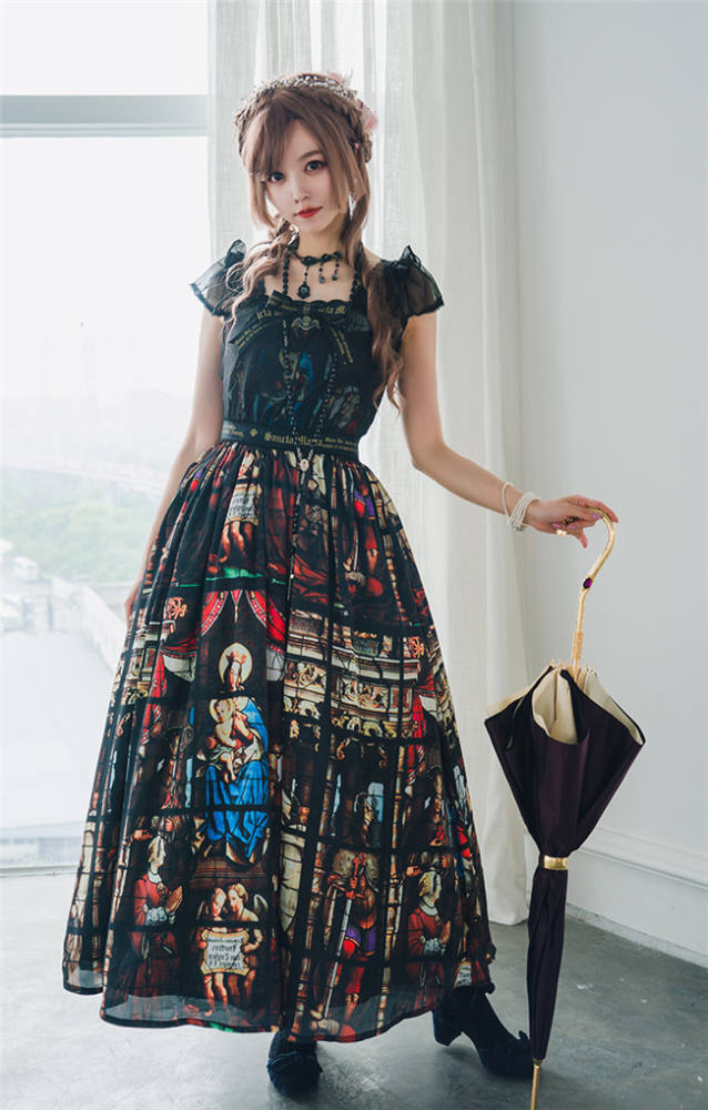 Surfacespell ~Rosary In the illusional Library~ Stained Glass Lolita JSK