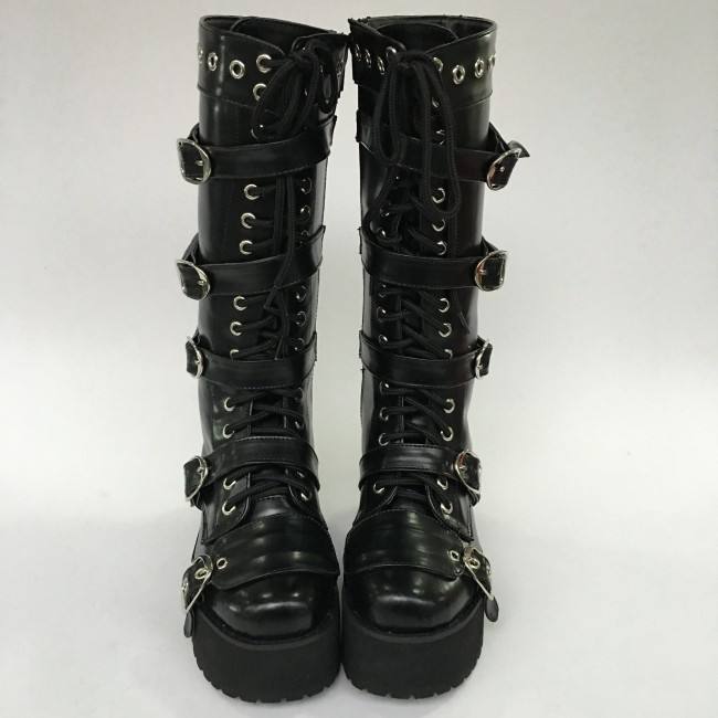 Beautiful Gothic Matt Black Boots