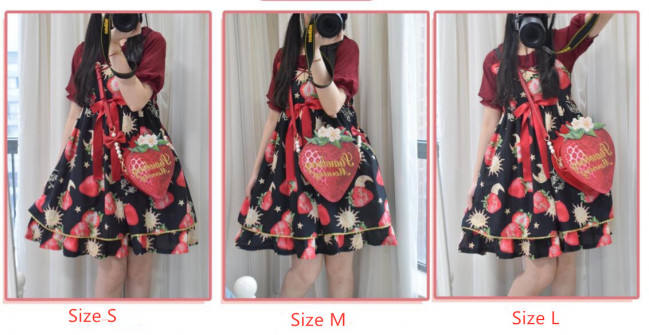 A Strawberry~Sweet Bows Lolita cross bag -Ready Made
