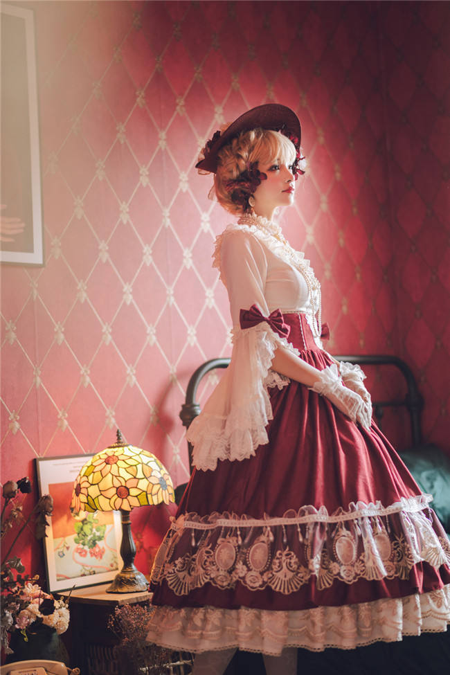 Miss Point ~ Elizabeth~ Elegant Lolita Fishbone Skirt Tea Party Version -Custom Tailor Available