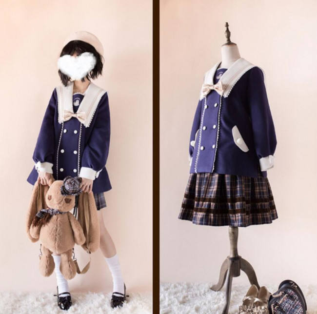 Penny House White Bear Lolita Coat -Ready Made