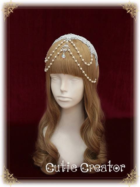 Sweet Dreamer Lace Beads Headbow and Veil Sets