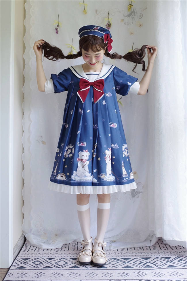 LeMiroir~Polar Bear ~Printed Lolita OP-Pre order Closed
