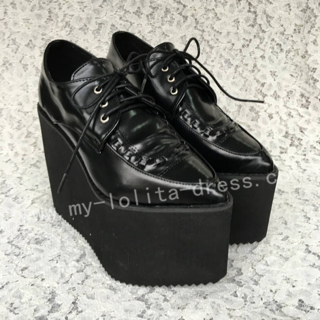 Sweet Matte Black Lolita High Platform