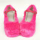 Beautiful Peach Red Imitation Bunny Fur Lolita Heels Shoes