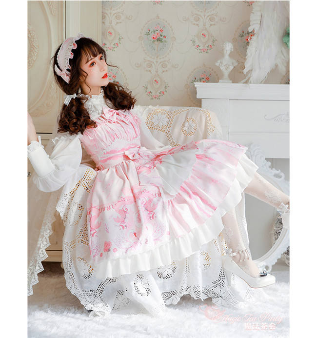 Magic Tea Party ~Swan Lake~ Classic Lolita OP/JSK-Ready Made