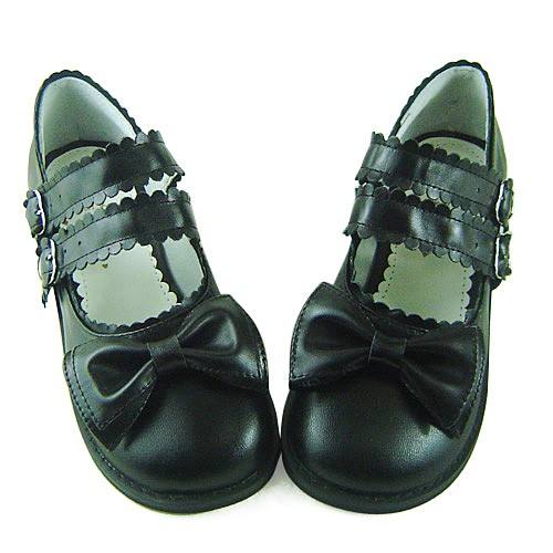 Cute Bow Low Heels Lolita Shoes