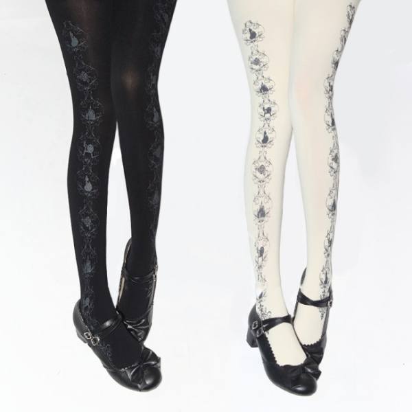 Castle/Princess/Rose Prints Sweet Lolita Tights -OUT