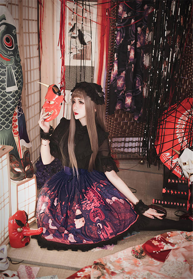Hyakki Yakō*Sacrifice to Red Leaves~ Gothic Lolita Blouse