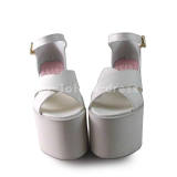 High Platform White Sweet Lolita Sandals