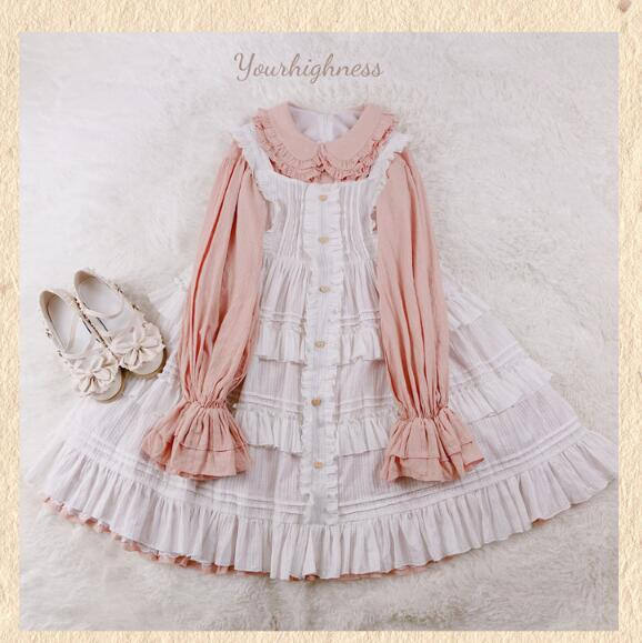 Vintage Unicolor Lolita OP + Surface Dress - Pre-order Closed