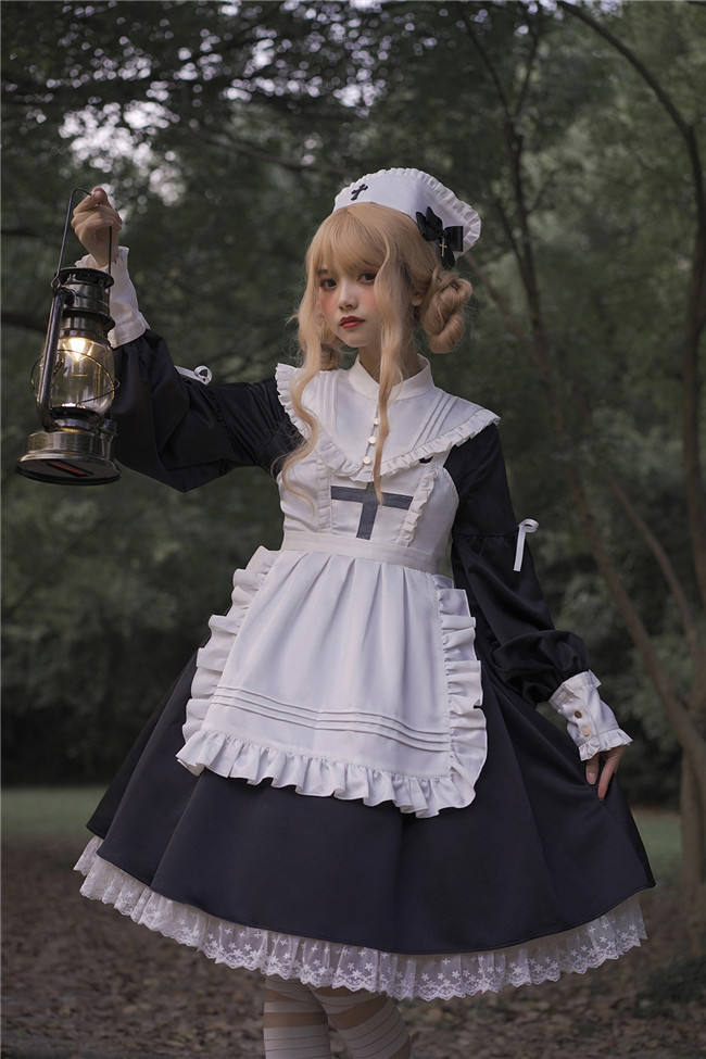 Luna Planetarium ~Lighting Angel~ Long Sleeves Lolita OP -Ready Made
