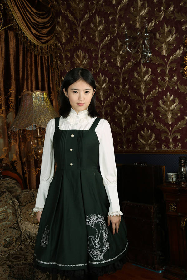 Anna's Secret ~Magic Academy.Hogwarts~ Embroidery JSK Wine&Gold Embroidery XXL