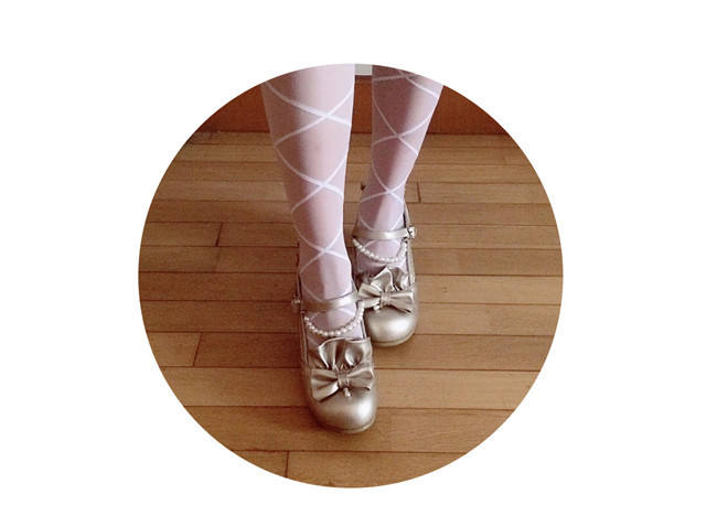 Cinderella~ Sweet Bow Beadchain Lolita Shoes
