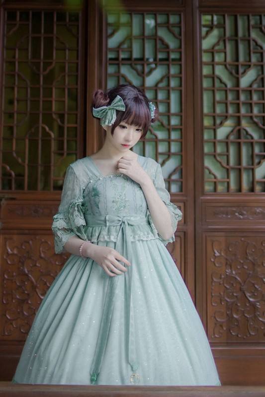 IchigoMikou ~Drizzle & Thin Clouds~ Qi Lolita OP Dress - In Stock