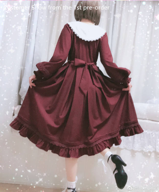 Austin's Notebook~ Vintage Long Sleeves Lolita OP -The 3th Round Pre-order Closed