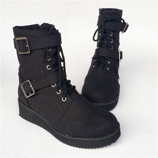 Light Green Denim Short Boots