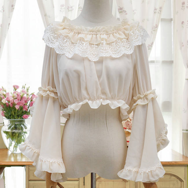 Chiffon Tailored Hime Sleeves Lolita Inner Blouse