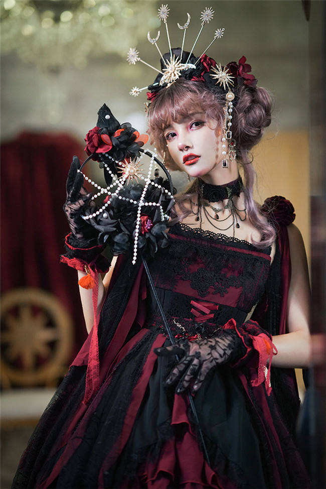 Nine Odes ~She Sings In The Mountain~ Gothic Lolita JSK -Ready Made