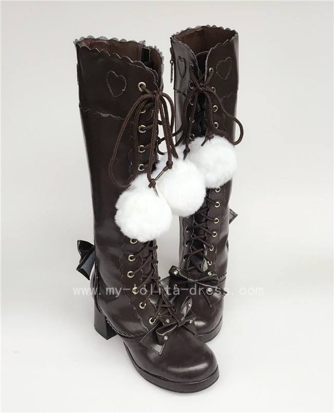 Sweet Pink Bows Lolita Boots
