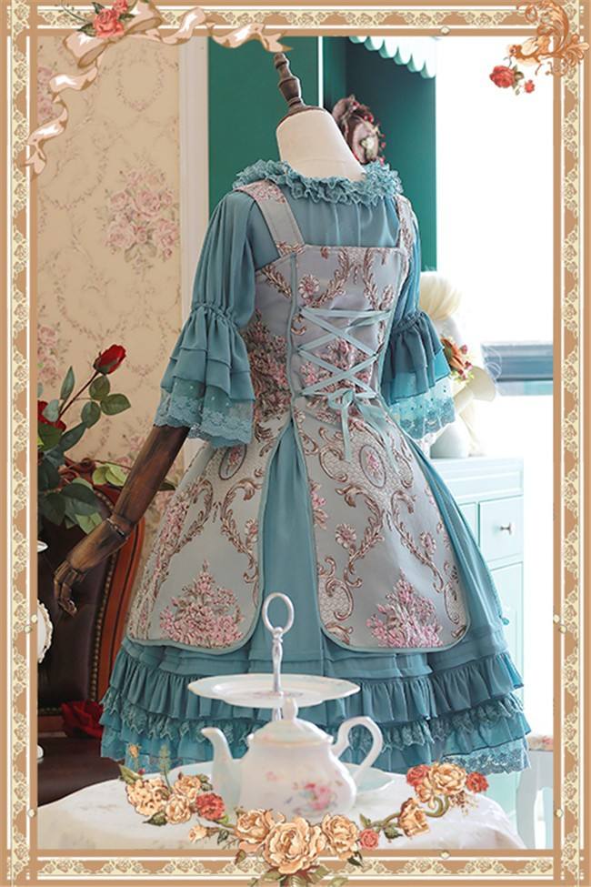 Infanta  -Windsor's afternoon tea- Three-dimensional Relief Lolita JSK + Chiffon Petticoat Set