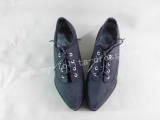Gothic Black Velvet Lolita Heels Shoes O