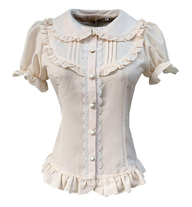 2019 New Arrival Sweet Short Sleeves Lolita Blouse