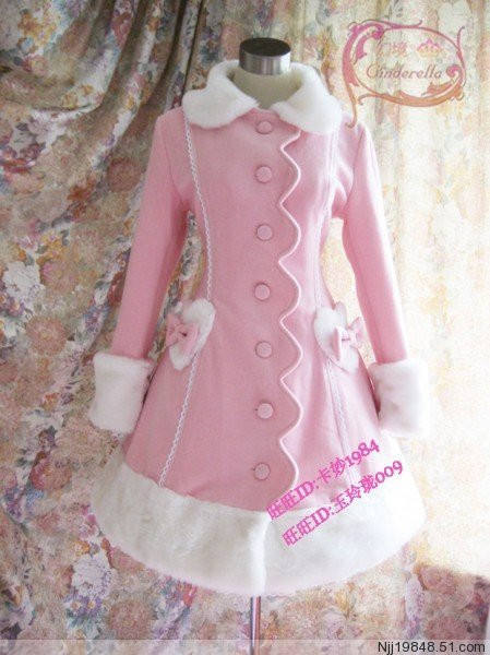 Emilia Love Heart Sweet Long Lolita Winter Coat