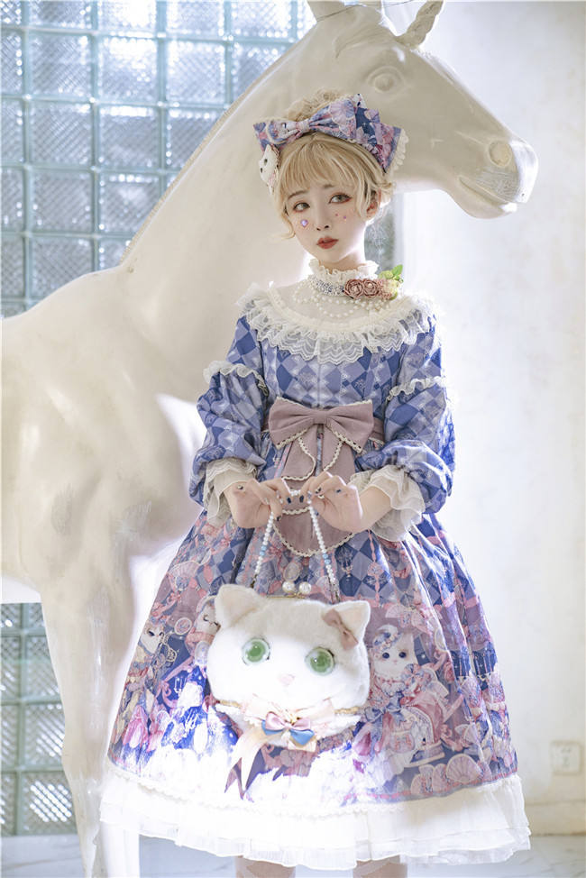 Miss Point ~ Elizabeth Meow ~ Daily Wear Lolita OP/JSK -Custom-tailor Available