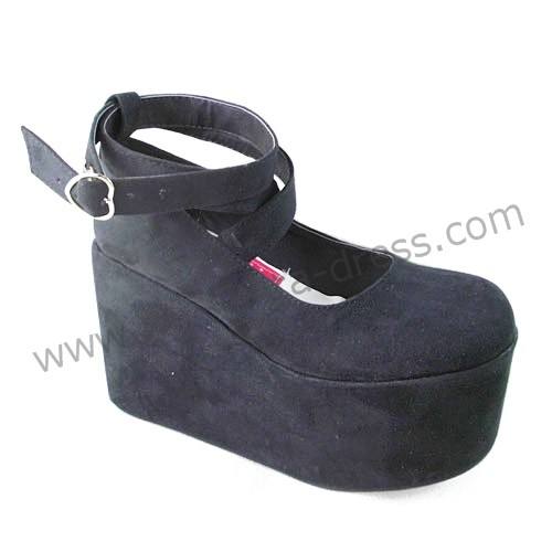 Black Velvet High Platform Women Shoes