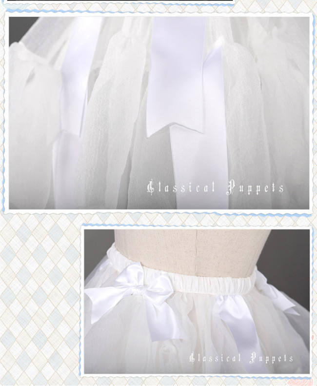 35-60cm Length Adjustable Daily Wear Lolita Petticoat -Multiple Uses - In Stock