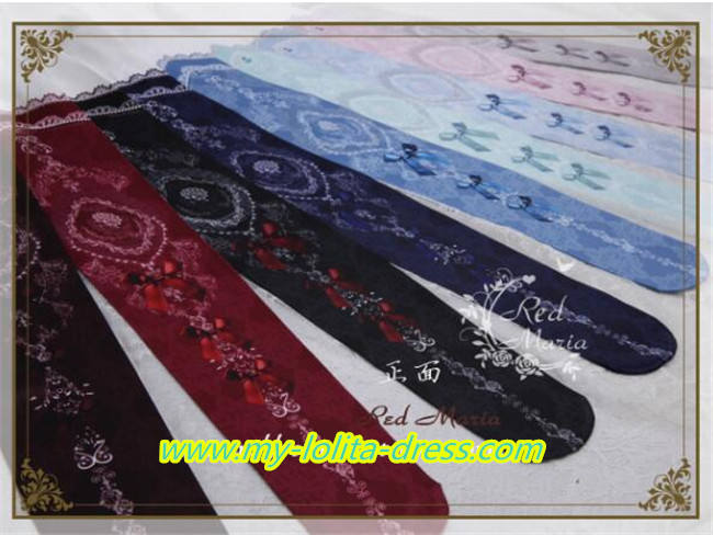 The Peacock Feather~ Vintage Double-sides Printed Lolita Tights