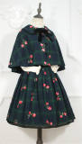 Miss Point Gingham Embroidery Lolita JSK With Cape - Custom Tailor Available  -out