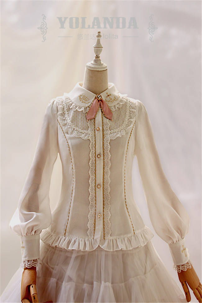 Yolanda -Benny's Herbology- College Style Lolita Embroidery Blouse
