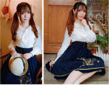 White College Style Lolita Long Sleeve Blouse