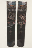 Japanese Dark Cross Feather Prints Lolita High Socks -out
