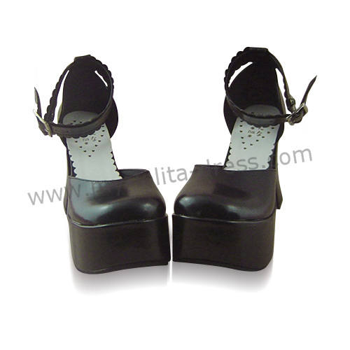 Black Elegant Lolita Sandals -In Stock