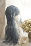 Sweet Big Wavy Daily Curls Gray Blue Lolita Wig 60cm