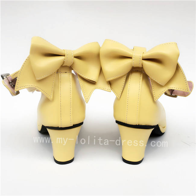 Red Bow Lolita Shoes for Girls