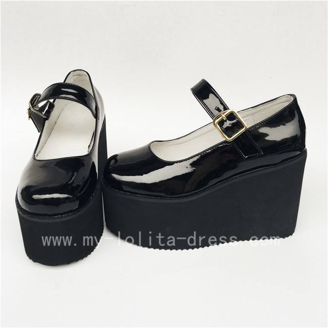 Girls Matte White Lolita High Platform Classic Shoes