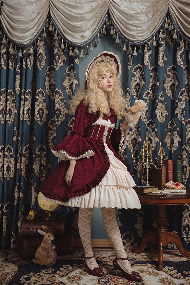 Victoria Doll~ Vintage Lolita OP Dress- Custom-tailor Available $85.99